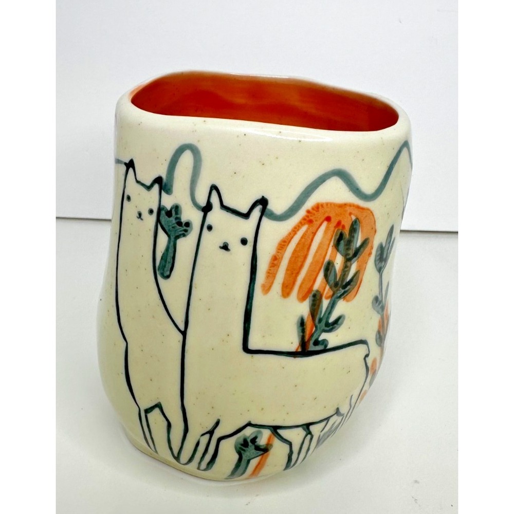 Wild Alpaca Ceramic Vase Planter Alex Sickling Anthropologie 4.5"